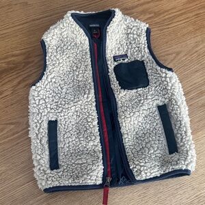 Patagonia Retro-X Cream and Navy Fleece 4T Vest